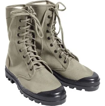 Pánská treková obuv MIL-TEC Boty COMANDO plátěné 9 dírek ZELENÉ ZELENÁ - OLIV 46