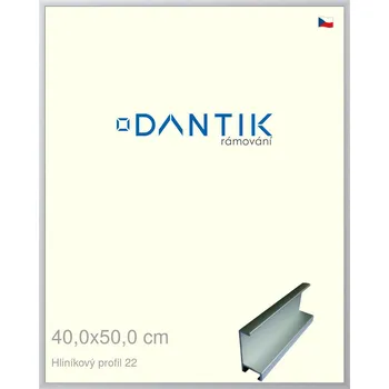 Rám na obraz DANTIK rámeček 40x50 | ALU profil 7022 Stříbrná matná (Sklo Čiré) (Vyrobeno s láskou u nás v DANTIKU)