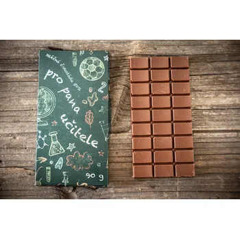 Čokoláda Cokoladalyra.cz PRO PANA UČITELE Mléčná 50% čokoláda 90 g