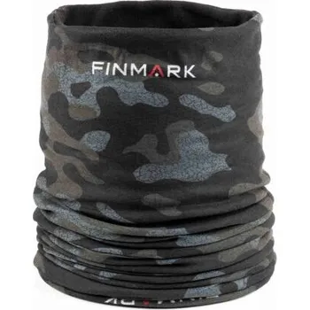 Nákrčník Multifunkční šátek Finmark MULTIFUNCTIONAL SCARF WITH FLEECE UNI Černá, Šedá, Tmavě šedá, Bílá