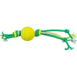 Hračka TRIXIE Hrací míč na lanech UNI Žlutá, Bílá, Zelená