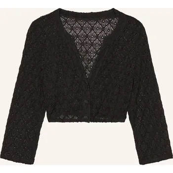 Dámská halenka Waldorff Dámská Dirndl Halenka Z Krajky S 3/4 Rukávem, černá, 40