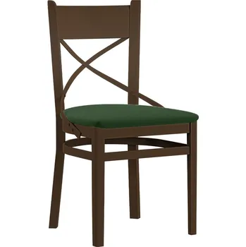 Jídelní židle Jídelní židle PROVENCE X | 43 cm | tmavě zelená/hnědá samoa king