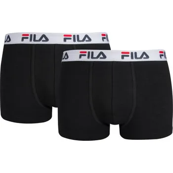 Boxerky Pánské boxerky Fila MAN BOXERS 2 PACK S Černá, Bílá, Tmavě modrá, Červená