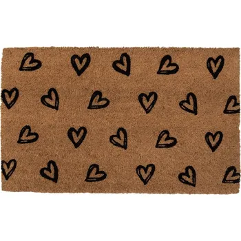 Rohožka Kokosová rohožka se srdíčky Coconut Heart - 75*45*1 cm
