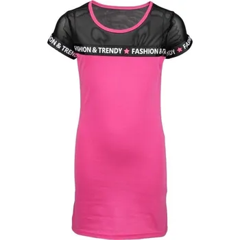 Dívčí šaty Dívčí šaty Lewro TAMMY 152/158 Růžová, Černá, Bílá