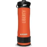 Filtrační a čistící láhev Lifesaver LIBERTY OS Oranžová, Černá