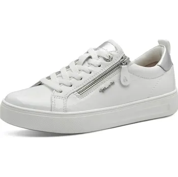 Dámská móda Bílé lakované kožené tenisky Tamaris, nadměrné, 8-53707-42-118 43