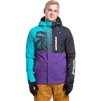 Pánská SNB & SKI bunda Meatfly Shader tyrkysová/fialová S