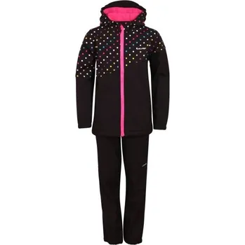 Set dětského termoprádla Dětský softshellový set Lewro WISDOM 116/122 Černá, Růžová, Mix