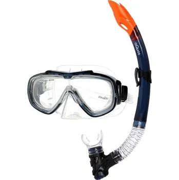 Vodní sport Šnorchlovací set AQUOS BASS SHINER UNI Tmavě šedá, Transparentní, Oranžová, Bílá