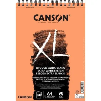 Skicář CANSON XL Croquis Extra Blanc A4, 120 listů 90g