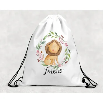 Dětský batoh Domovi Taška na přezůvky se jménem Lvíček 30 x 39,5 cm