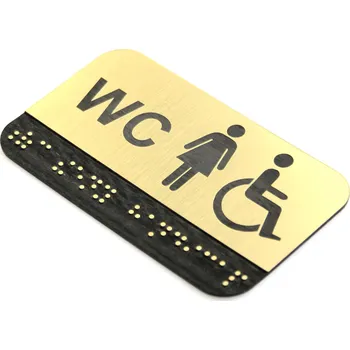 Samolepící etiketa CEDULKA NA DVEŘE PRO NEVIDOMÉ (Braillovo písmo) - WC ženy+bezbariérové
