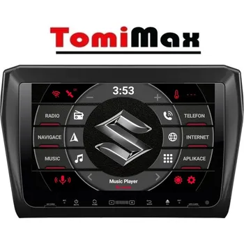 Autorádio TomiMax Suzuki Swift Android 14 autorádio s WIFI, GPS, USB, BT HW výbava: 8 Core 4GB+64GB PX HIGH - Model auta: Suzuki Swift 2017+, Velikost obrazovky: Dotyková obrazovka: 9"