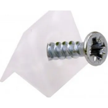 Nábytkové kování TS Úhelník se šroubem plastový, transparentní