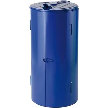 Venkovní odpadkový koš Krytý stojan na pytle 110 lt. - lakovaný - modrý