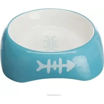 miska pro kočku Keramická miska 200ml/13cm - CAT rybí kostra