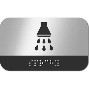 Samolepící etiketa CEDULKA NA DVEŘE PRO NEVIDOMÉ (Braillovo písmo) - SPRCHY - 100x60 mm