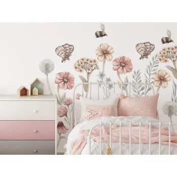 Samolepící dekorace Pastelowe Love Nálepka na zeď - Divoké květy set II
