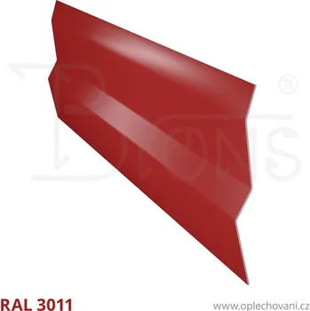 Střešní lemovaní Krycí lišta typ B rš 60 vínově červená