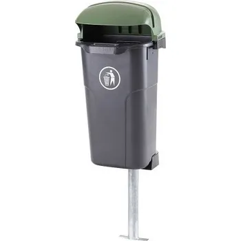 Venkovní odpadkový koš Odpadkový koš 50 l. Urban - černý/zelený
