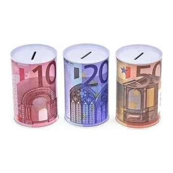 Hra na zahradu Skarbonka metalowa Waluta Euro MIX