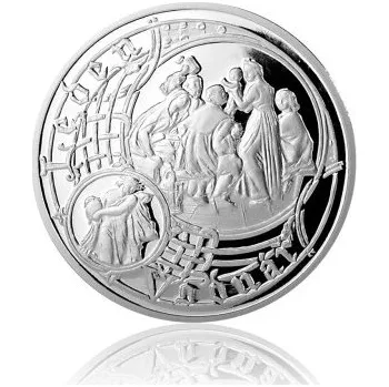 2014 - Stříbrná uncová medaile Staroměstský orloj - Vodnář