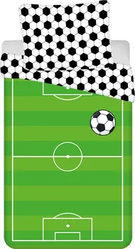 Ložní povlečení Jerry Fabrics Fotbal Green 02 140 x 200, 70 x 90 cm zipový uzávěr