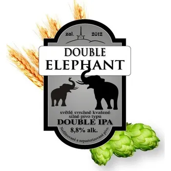 Pivo Double elephant - Double Ipa 7,7 % - Beskydský pivovárek 1.0L