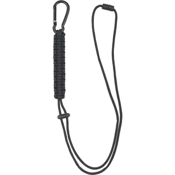 Šňůra PARACORD s karabinou ČERNÝ - 57cm