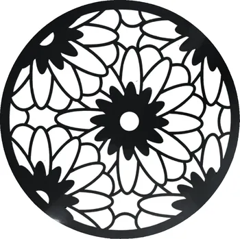 Plastová šablona, kruhová, KYTKY 1, průměr cca 30 cm, 1 kus