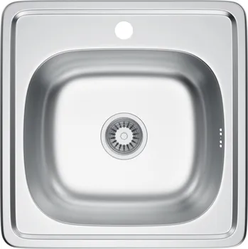 Granitový dřez Erga HD, 1-komorový ocelový dřez 485x485x160 mm, vzor dekor, ERG-MLS-HD4848D