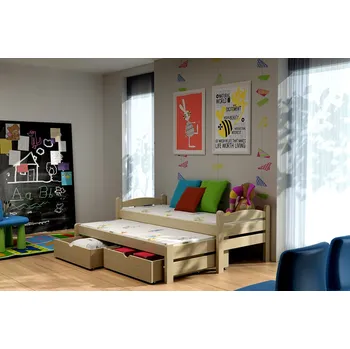 Dětská postel Dětská postel s přistýlkou Olek 2 Barva dřeva: Borovice přírodní, 80x180