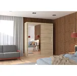 Skříň s posuvnými dveřmi a zrcadlem 180 cm - Tom Barva: dub Sonoma
