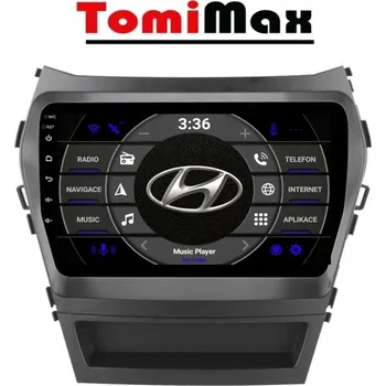 Autorádio TomiMax Hyundai Santa Fe Android 14 autorádio s WIFI, GPS, USB, BT HW výbava: 8 Core 8GB+128GB HIGH - Model auta: Hyundai Santa Fe 2013-2018, Velikost obrazovky: Dotyková obrazovka: 9"