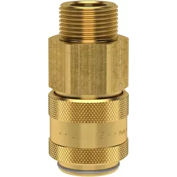 Hadicová spojka LÜDECKE ESG54AAB průmyslová rychlospojka 1 1/4" vnější, ventil velký průtok