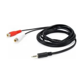 Audio kabel Equip Jack 3,5 mm – RCA (Cinch) kabel x 2 2,5 m černý (147093)