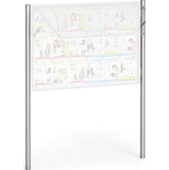 Informační tabulka Sloupky pro venkovní informační vitrínu (2 ks), patky