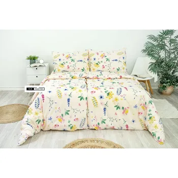 Povlečení Stanex Ložní povlečení bavlněné Flora meruňková (LS212) ROZMĚR: 140x200 cm + polštář (90x70 cm)