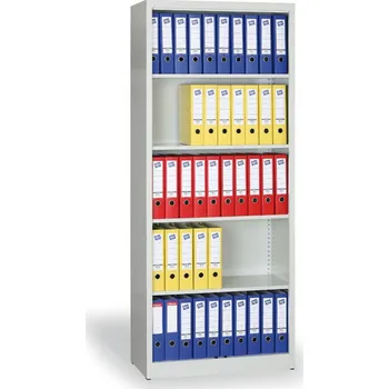 Dílenský regál Plechový regál se zadní stěnou, 1820x900x380 mm