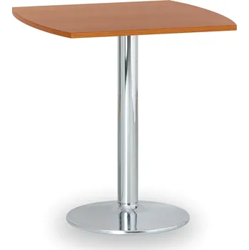 Konferenční stolek Konferenční stolek FILIP II, 66x66 cm, chromovaná podnož, třešeň