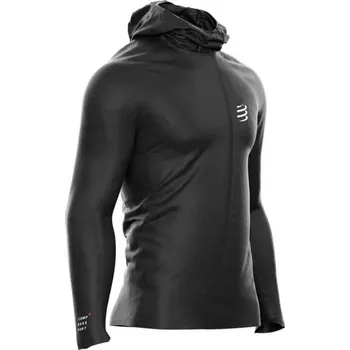 Běžecké oblečení Pánská běžecká bunda Compressport HURRICANE WATERPROOF 10/10 M Černá, Bílá