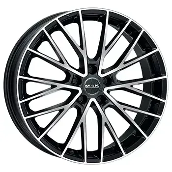 Disk Alu kola MAK SPECIALE, 22x9.5 5x112 ET36, černá lesklá + leštění (zátěžová) vhodné pro Audi e-tron