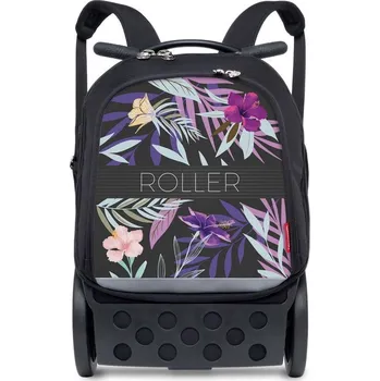 Školní batoh Školní a cestovní batoh na kolečkách Nikidom Roller UP Tropic černá (19l)