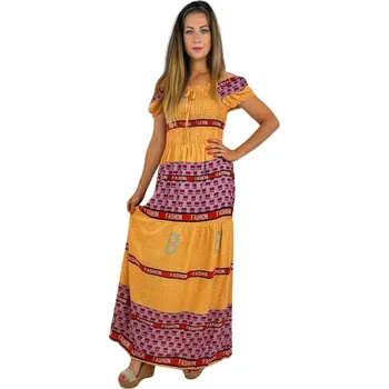 Dámské šaty NOVINKA-Letní šaty s žabičkováním - fashion - oranžové