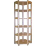 Rohový dřevěný regál 6 polic, 2040 x 700 x 435 mm