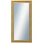 DANTIK - Zarámované zrcadlo - rozměr s rámem cca 60x120 cm z lišty KŘÍDLO velké zlaté patina (2772)