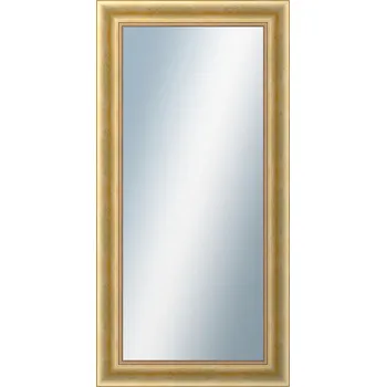 Zrcadlo DANTIK - Zarámované zrcadlo - rozměr s rámem cca 60x120 cm z lišty KŘÍDLO velké zlaté patina (2772)