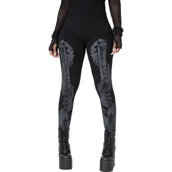 Dámské kalhoty kalhoty dámské (legíny) KILLSTAR - Candelabrum - Black - XS